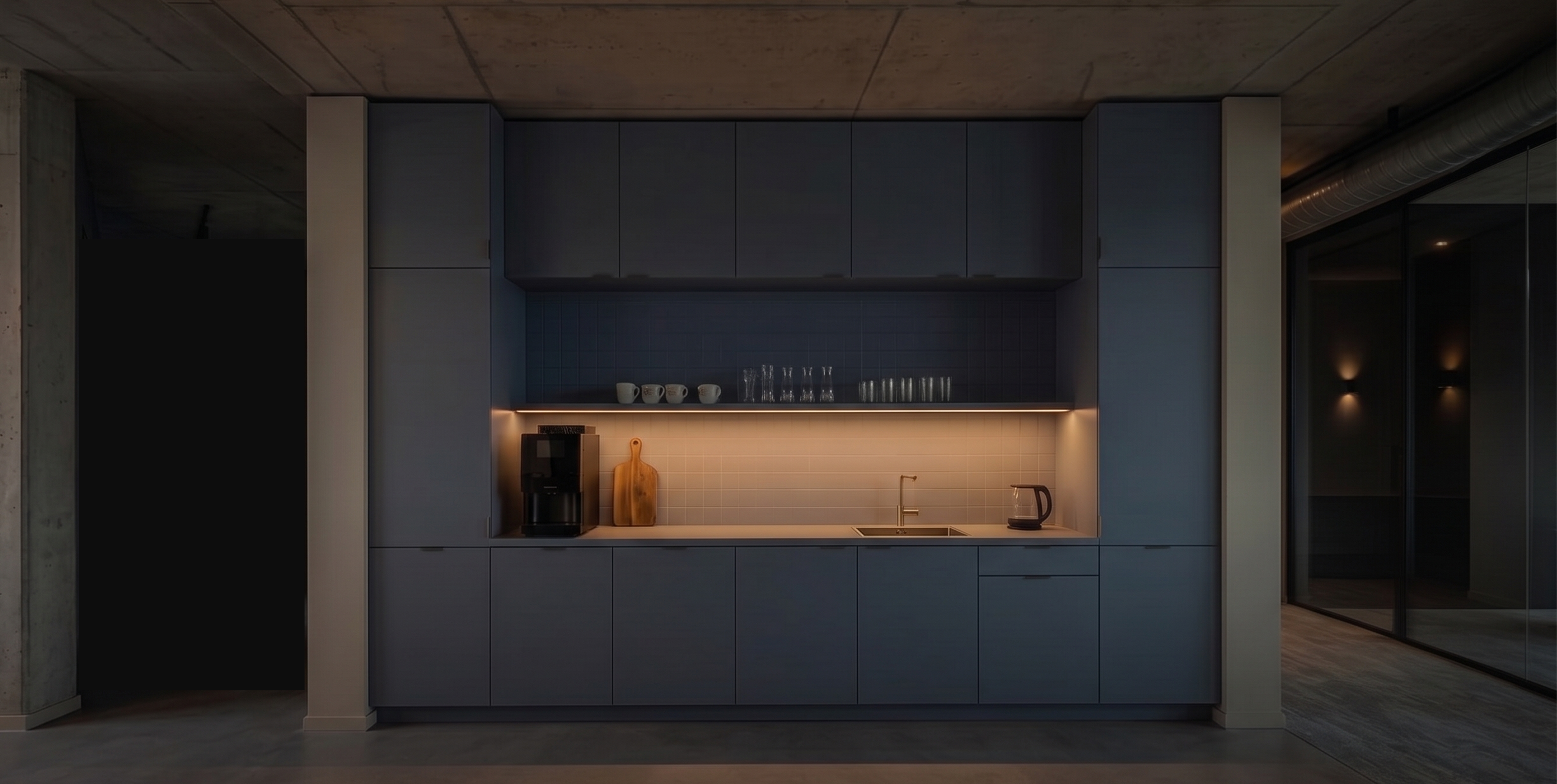 Maßgefertigte Küche in Blau von zentsch design